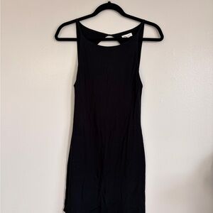 Open Back Black Mini Dress